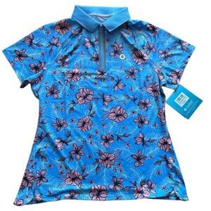 Coolibar UPF 50 Sun Protection Short Sleeve Polo M Golf Tennis Pickleball Hawaii